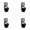 Service Caster 2 Inch Flat Black Polyolefin Ball Caster - Corner Mount Bracket - SCC, 4PK SCC-GR01S20-POS-FB-716-4-CB90-4 - alternate 1
